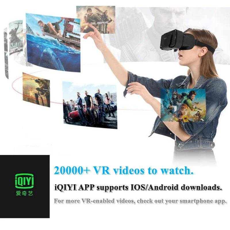 3D Virtual Reality VR Glasses For Phone Mobile Smartphones 7 Inch Headset Helmet Game Wirth Real Viar Goggles Devices Lenses Set