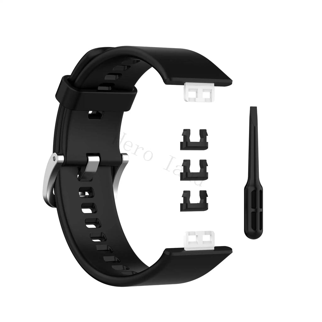 Sport Silicone Watchband For Huawei Watch Fit Strap Original SmarwatchWriststrap Belt Bracelet Printing Accessories with tool