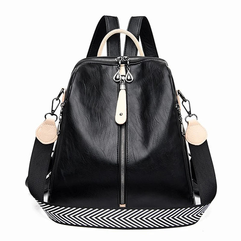Luxury Designer Soft Leather Women Backpack High Qualtiy Durable Leather Backpack Fashion Large Capacity Female Travel Backpack