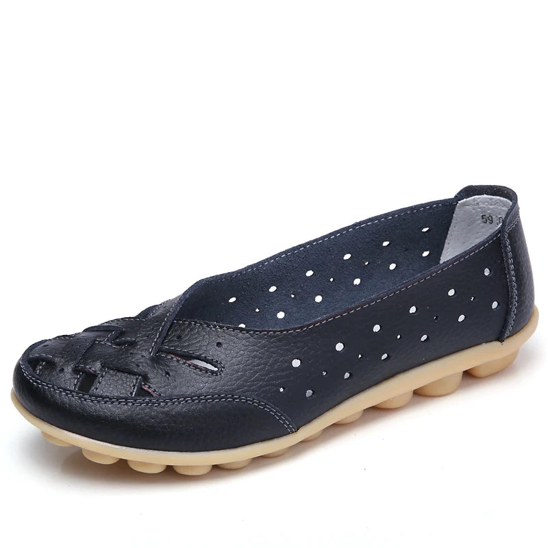 Women Shoes Flats Soft Leather Shoes Woman Loafers Oxford Ladies Shoes For Women White Shoes Plus Size 35-44 zapatos de mujer