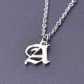 2pcs Stainless Steel Initial Necklace For Men Women Chain Old English Pendant 26 Letters Statement Necklaces Jewelry Couple Gift