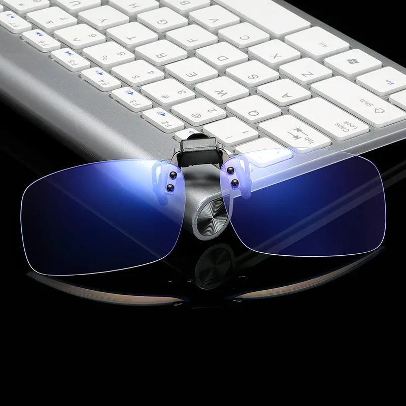 Anti Blue Light Glasses Women Men Clip on Eyeglasses Clear Computer Phone Blue-ray Eyewear Fashion Clip Flip up Glasses