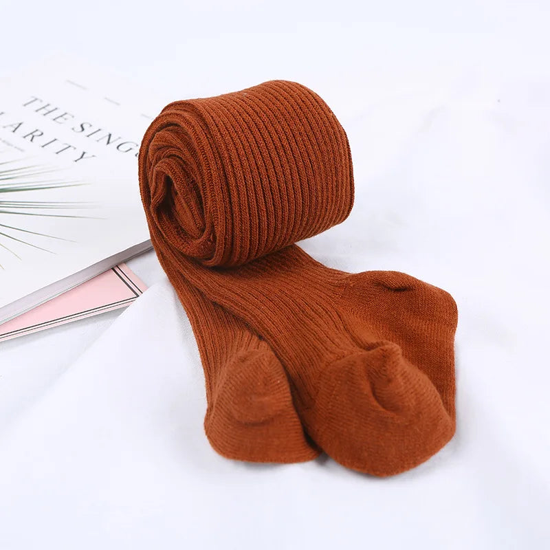 Wholesale Baby Tights Hot Baby Toddler Kid Girl Ribbed Stockings Cotton Warm Pantyhose Solid Candy Color Tight 0-4Years