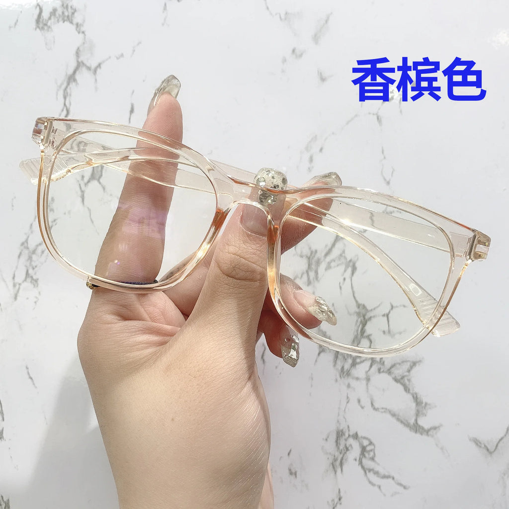 Transparent Computer Glasses pc Frame Women Men Anti Blue Light square Eyewear Blocking Glasses Optical Spectacle Eyeglass round