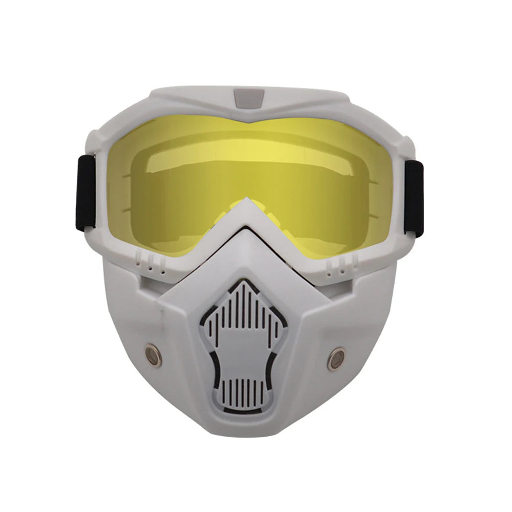 Outdoor Ski Snowboard Mask Snowmobile Skiing Goggles Windproof Motocross Protective Glasses Safety Goggles With Mouth Filter