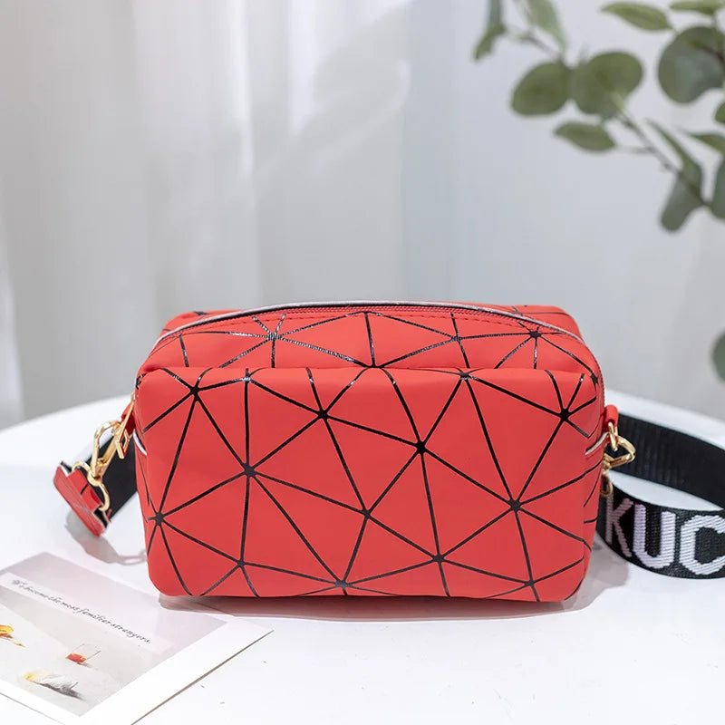 Women Laser Crossbody Bag Sling Shoulder Bag Jelly Holographic Square Messenger Satchel Bag For Lady Daily Small Handbag Purse