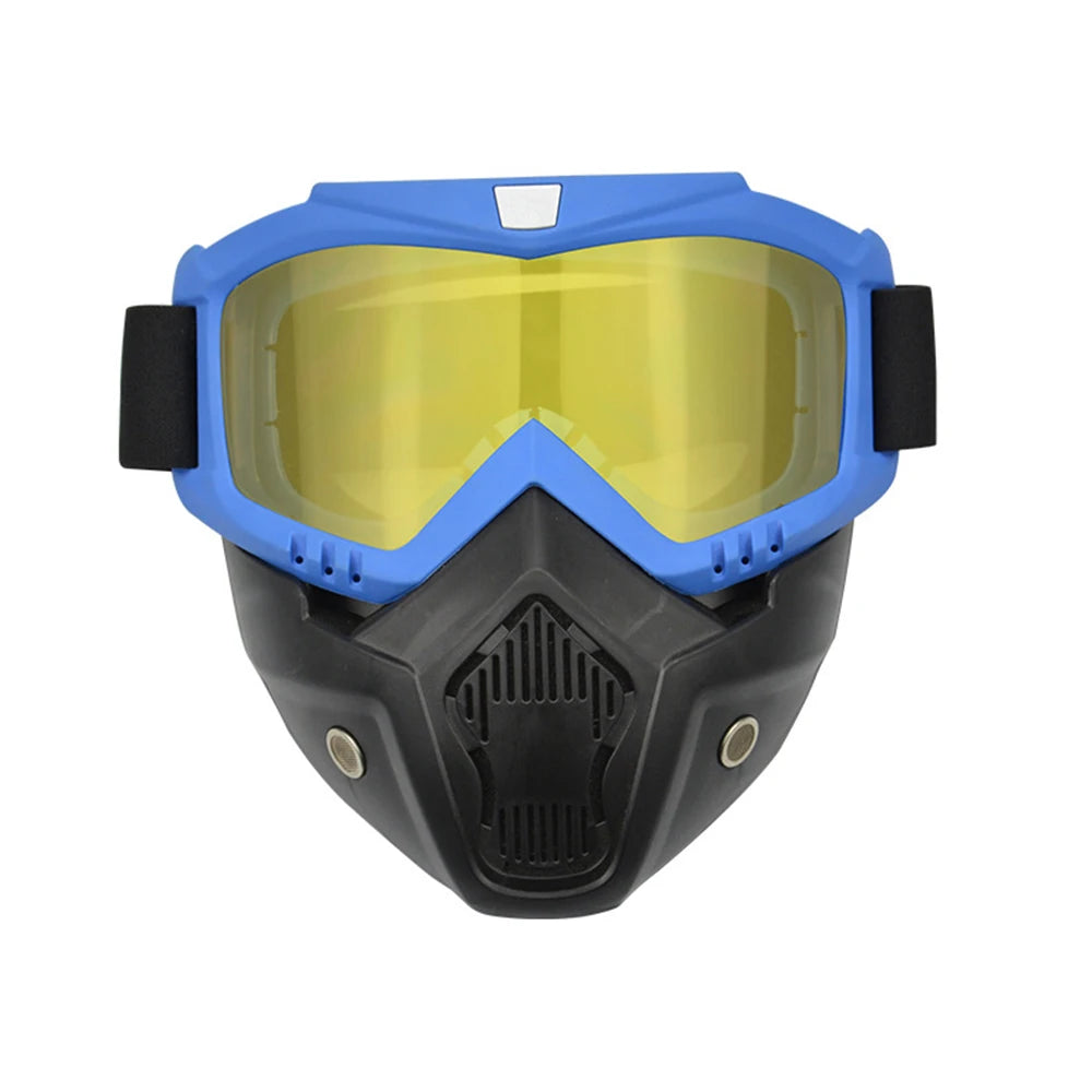 Outdoor Ski Snowboard Mask Snowmobile Skiing Goggles Windproof Motocross Protective Glasses Safety Goggles With Mouth Filter