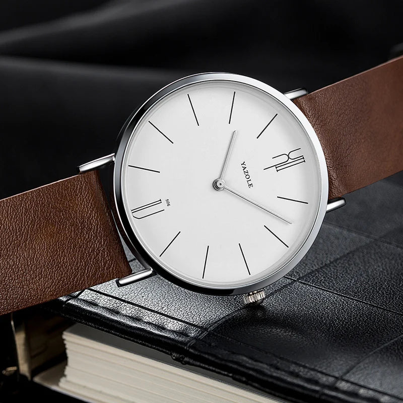 Outdoor Men Watch Genuine Leather Military Sports Analog Quartz Wristwatch Decoration Business Man Clock Calendar Montre Homme