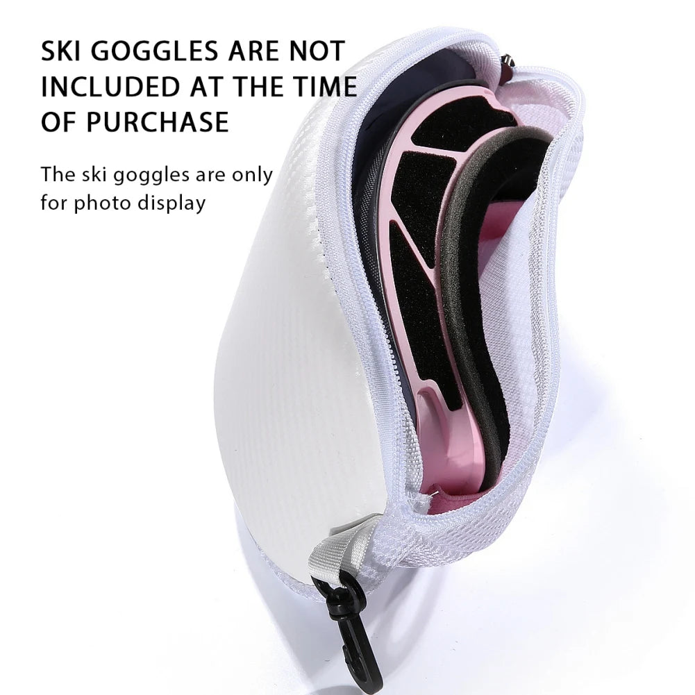 Ski Snow Goggle Protector Case (Without Goggles) Skiing Snowboard Glasses Eyewear Box Zipper Hard Case Bag