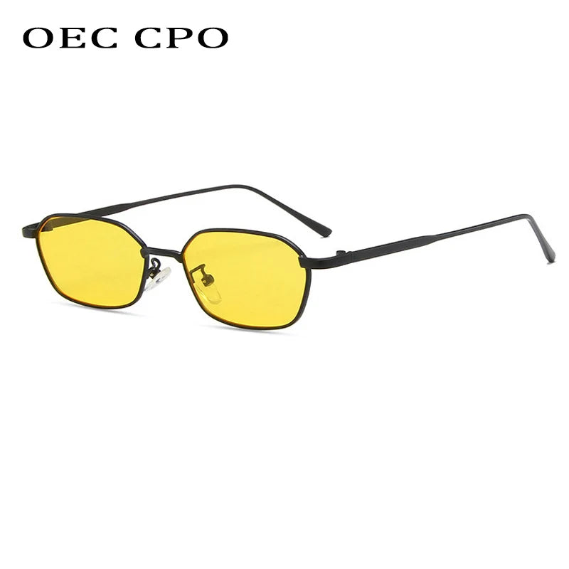 Small Square Sunglasse Women Men Brand Steampunk Metal Frame Sunglasses Men Retro Glasses UV400 Eyeglasses O949