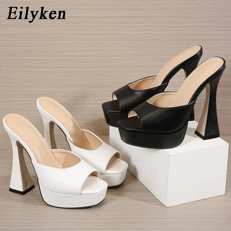 Eilyken Fashion New Design Open Toe Platform Slippers For Women Gladiator Sandals High Heels Pumps 2026 Summer Pumps Party Shoes