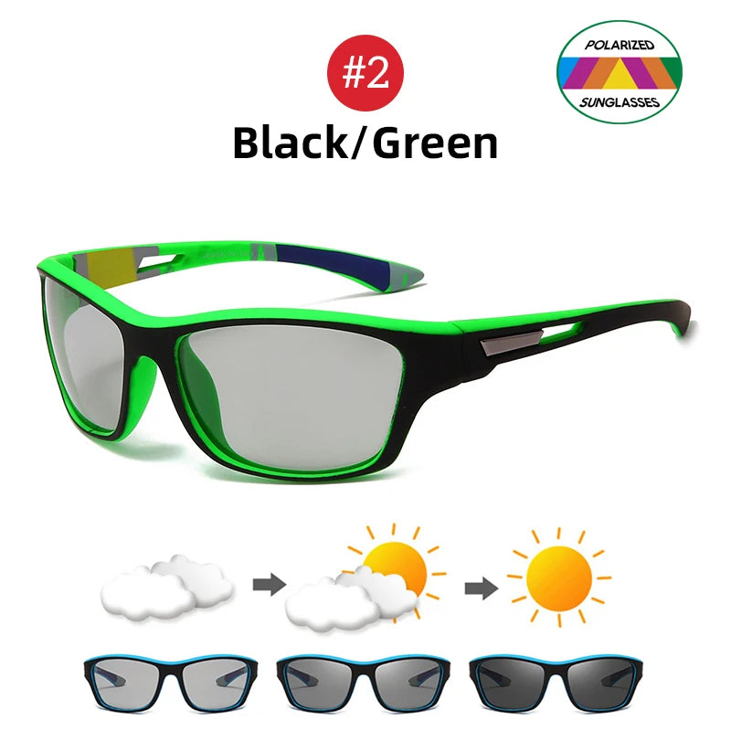 Cycling Photochromic Sunglasses Sports Men 2026 Polarized Women Color Changing Goggles Outdoor Climbing UV400 Eyeglasses