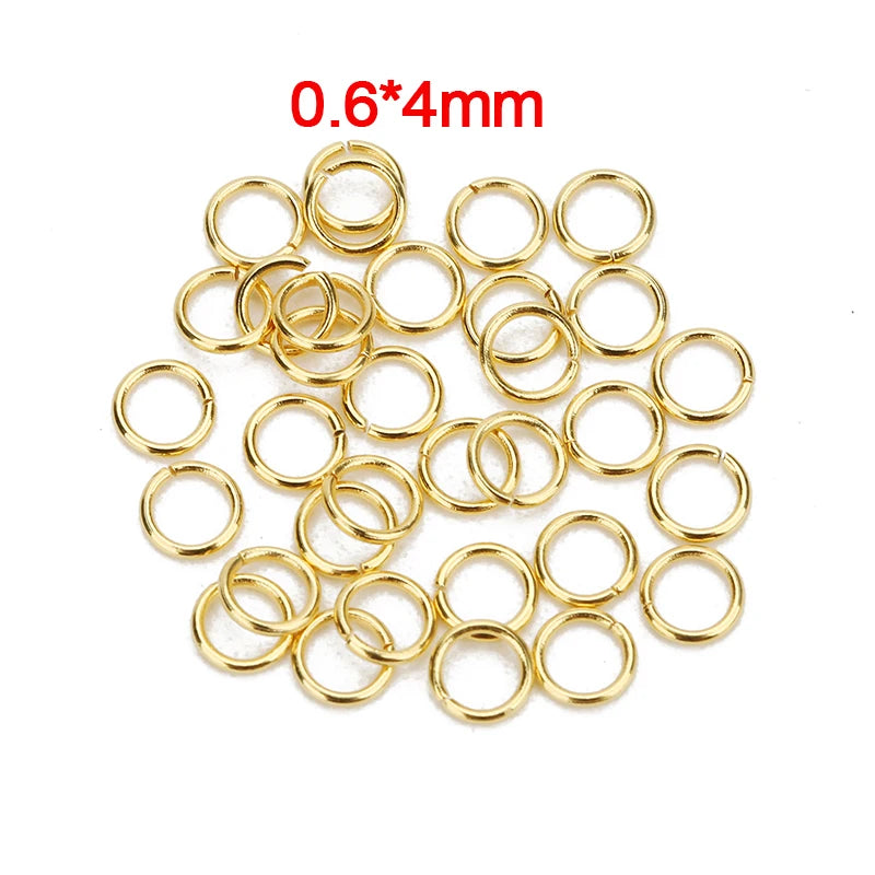 Louleur High Quality Stainless Steel Open Jump Ring Round Gold Color Split Rings For Diy Jewelry Making Findings Wholesale