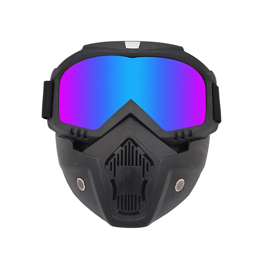 Outdoor Ski Snowboard Mask Snowmobile Skiing Goggles Windproof Motocross Protective Glasses Safety Goggles With Mouth Filter
