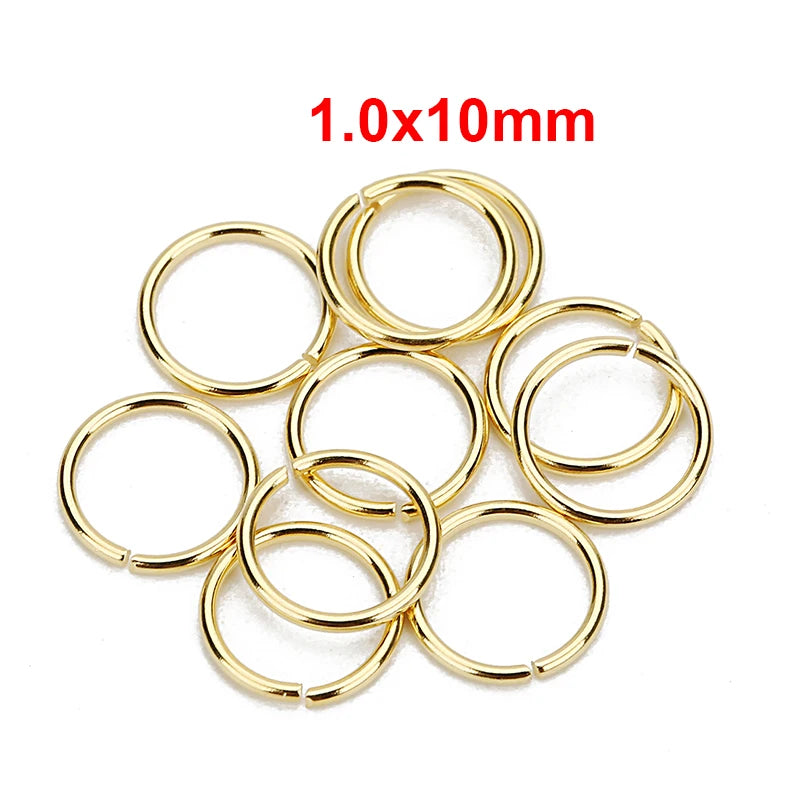 Louleur High Quality Stainless Steel Open Jump Ring Round Gold Color Split Rings For Diy Jewelry Making Findings Wholesale
