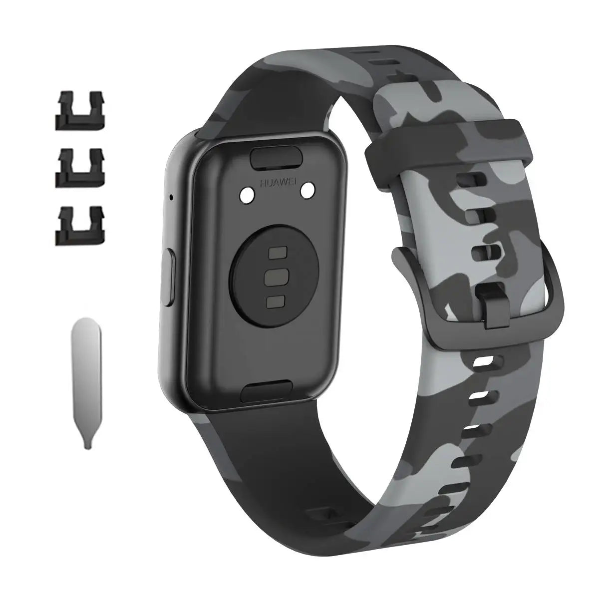 Sport Silicone Watchband For Huawei Watch Fit Strap Original SmarwatchWriststrap Belt Bracelet Printing Accessories with tool