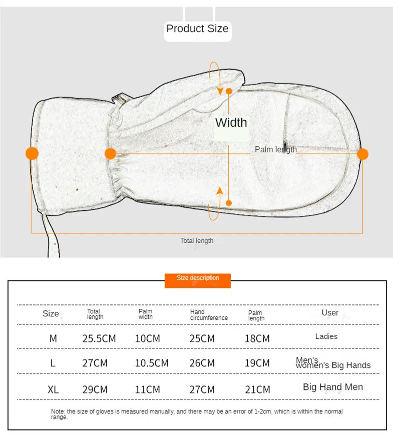Men Women Winter Skiing Snowboarding Can Touch Screen Waterproof Thermal Thick Snow Gloves Snowmobile Mittens Black White Gray