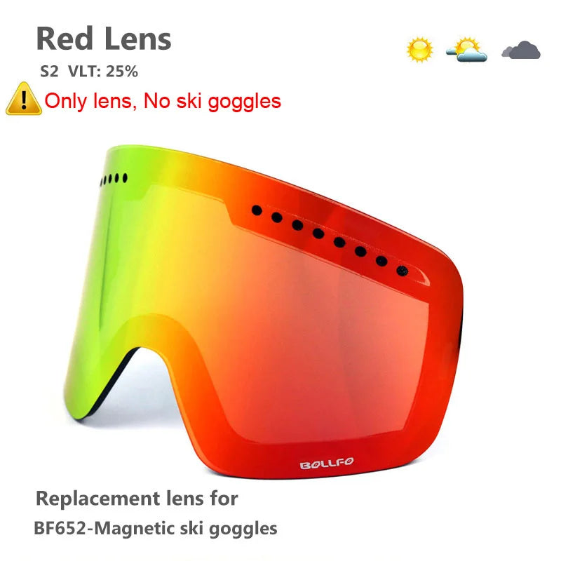 Ski Goggles with Magnetic Double Layer polarized Lens Skiing Anti-fog UV400 Snowboard Goggles Men Women Ski Glasses Eyewear case