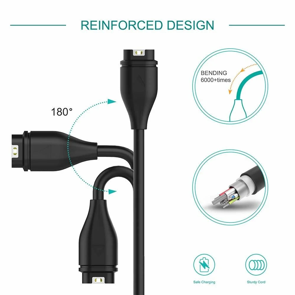 1 Meter USB Type C Charging Cable For Garmin Fenix 7 7S 7X 6 6S 6X 5 5S 5X Vivoactive 3 4 4S Venu 2 2S 3 3S With Dustproof Plug
