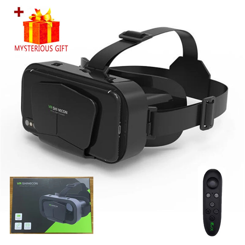 3D Virtual Reality VR Glasses For Phone Mobile Smartphones 7 Inch Headset Helmet Game Wirth Real Viar Goggles Devices Lenses Set