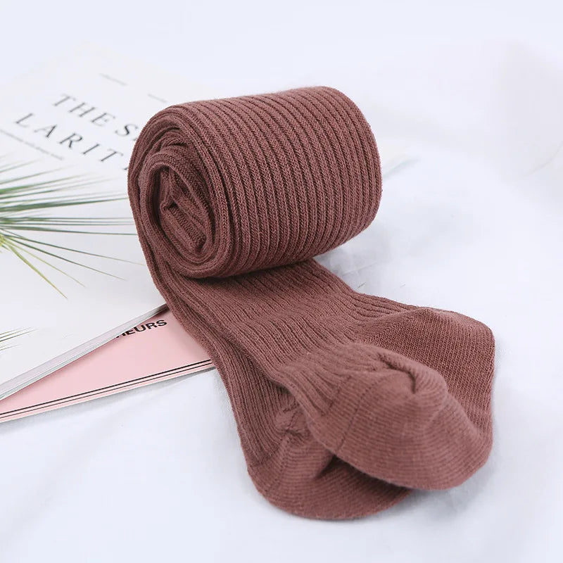 Wholesale Baby Tights Hot Baby Toddler Kid Girl Ribbed Stockings Cotton Warm Pantyhose Solid Candy Color Tight 0-4Years