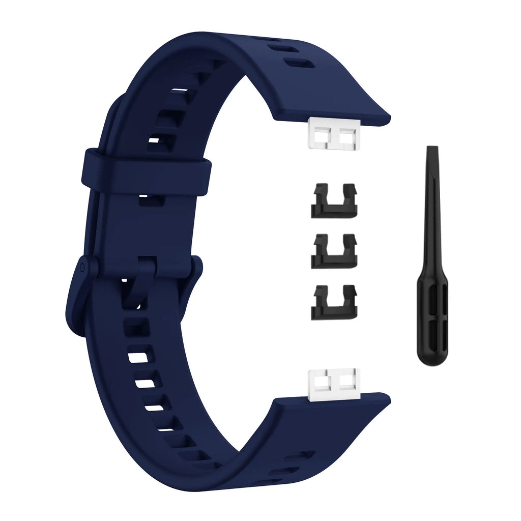 Sport Silicone Watchband For Huawei Watch Fit Strap Original SmarwatchWriststrap Belt Bracelet Printing Accessories with tool