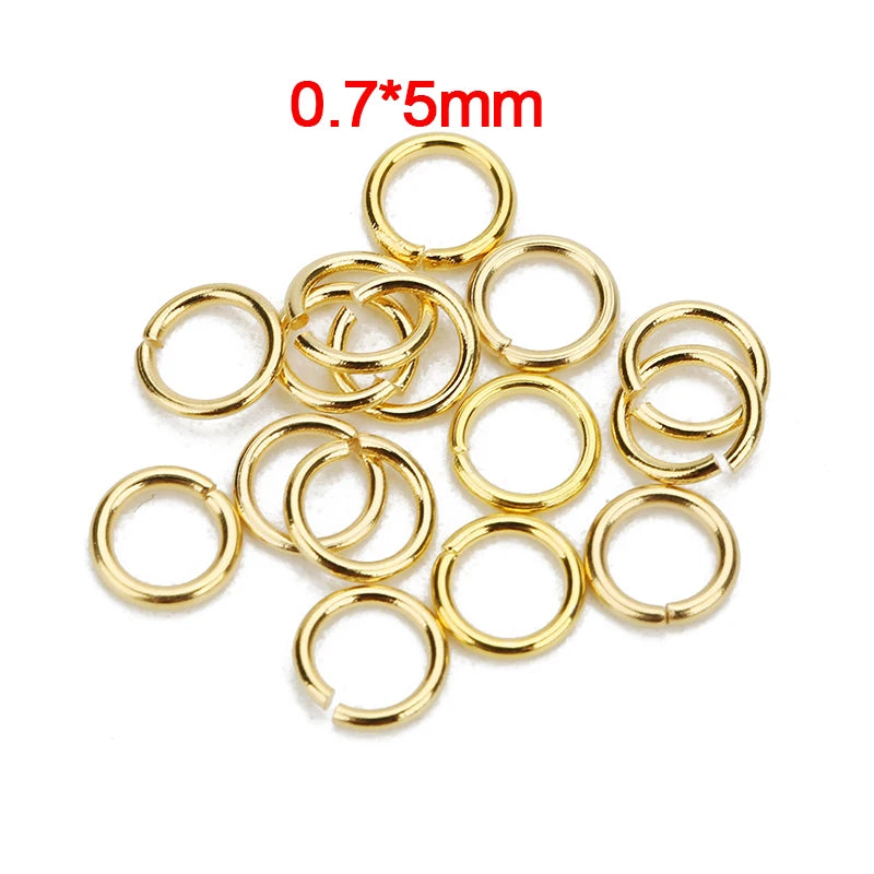 Louleur High Quality Stainless Steel Open Jump Ring Round Gold Color Split Rings For Diy Jewelry Making Findings Wholesale