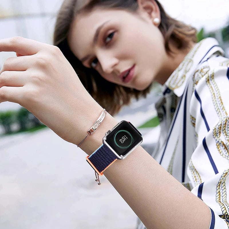 Nylon Strap For Apple Watch Band 11 10 9 8 7  6 5 4 SE Ultra 3 49MM 40MM 44MM 45MM 41MM Accessorie bracelet for iWatch 46MM 42MM