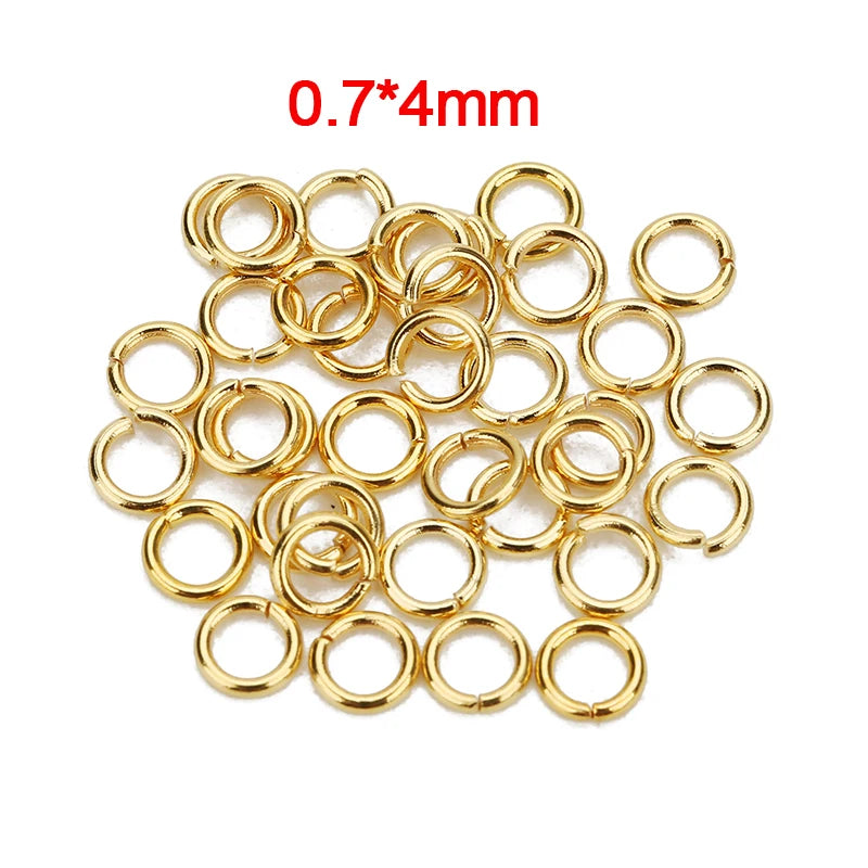 Louleur High Quality Stainless Steel Open Jump Ring Round Gold Color Split Rings For Diy Jewelry Making Findings Wholesale