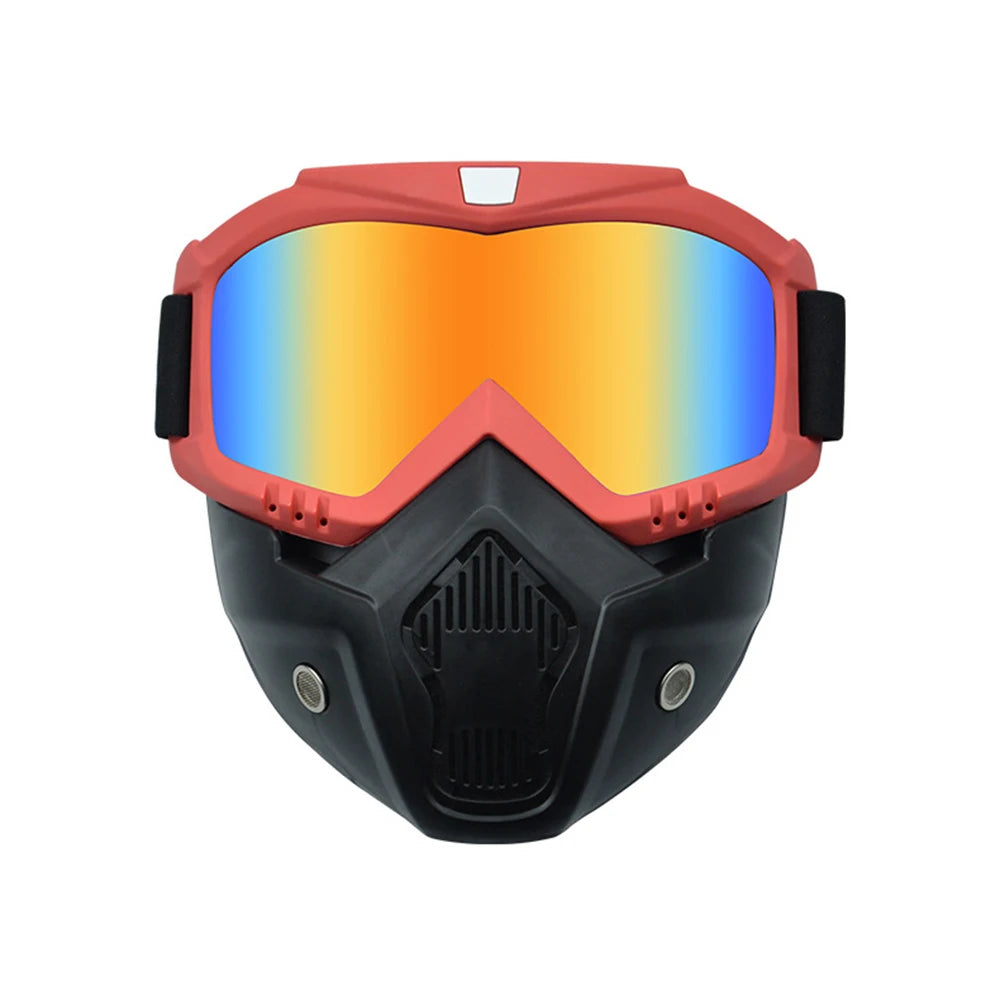 Outdoor Ski Snowboard Mask Snowmobile Skiing Goggles Windproof Motocross Protective Glasses Safety Goggles With Mouth Filter