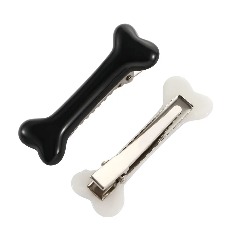 2 Pcs Women Dog Bone Design Hairpin Fashion Creative Popular Hair Clips Girls Charm Lovely Barrettes Styling Tools Accessories
