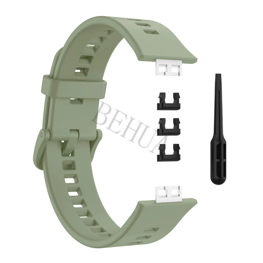 Sport Silicone Watchband For Huawei Watch Fit Strap Original SmarwatchWriststrap Belt Bracelet Printing Accessories with tool