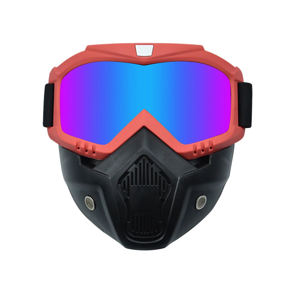 Outdoor Ski Snowboard Mask Snowmobile Skiing Goggles Windproof Motocross Protective Glasses Safety Goggles With Mouth Filter