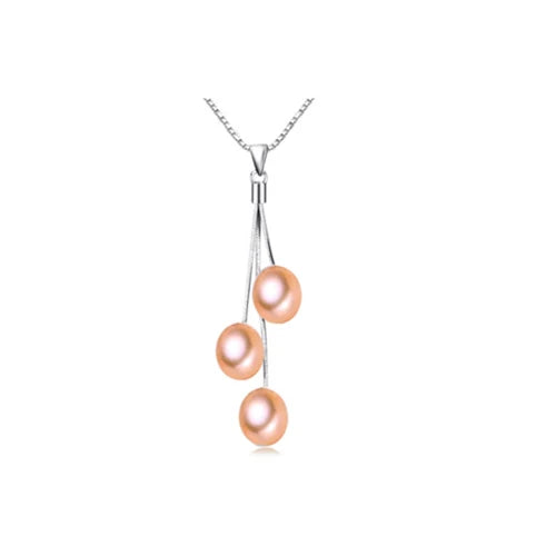 ZHBORUINI 2024 Fashion Pearl Necklace Pearl Jewelry Multicolour Natural Pearl Pendant 925 Sterling Silver Jewelry For Women Gift