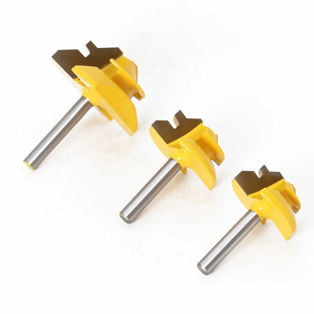 45 Degree Lock Miter Router Bit 1/4" 6mm Shank Woodworking Tenon Milling Cutter Tool Drilling Milling For Wood Carbide Alloy
