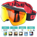 Ski Goggles with Magnetic Double Layer polarized Lens Skiing Anti-fog UV400 Snowboard Goggles Men Women Ski Glasses Eyewear case