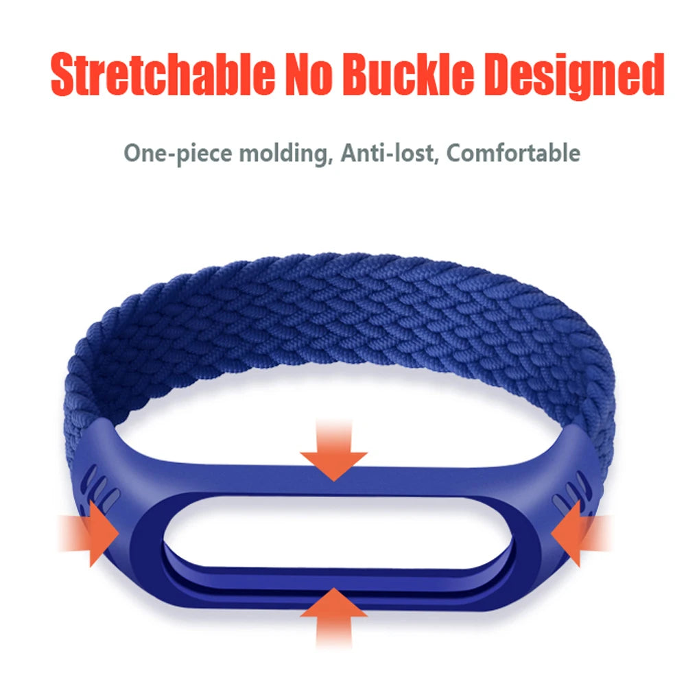 Bracelet for Xiaomi Mi band 6 7 Strap Nylon Braided solo loop pulseira bracelet Miband5 Wristband belt Mi band 5 4 3 6 correa