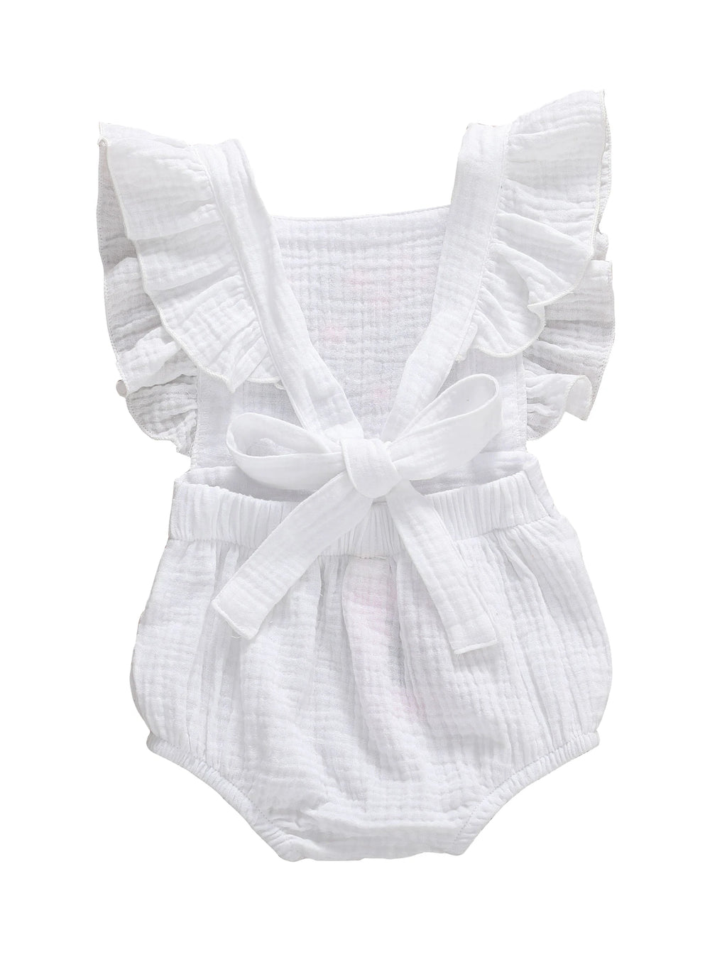 Citgeett Summer Newborn Infant Baby Girls Flowers Print Ruffles Short Sleeve Cotton Backless Lovely Jumpsuits Headband Clothes