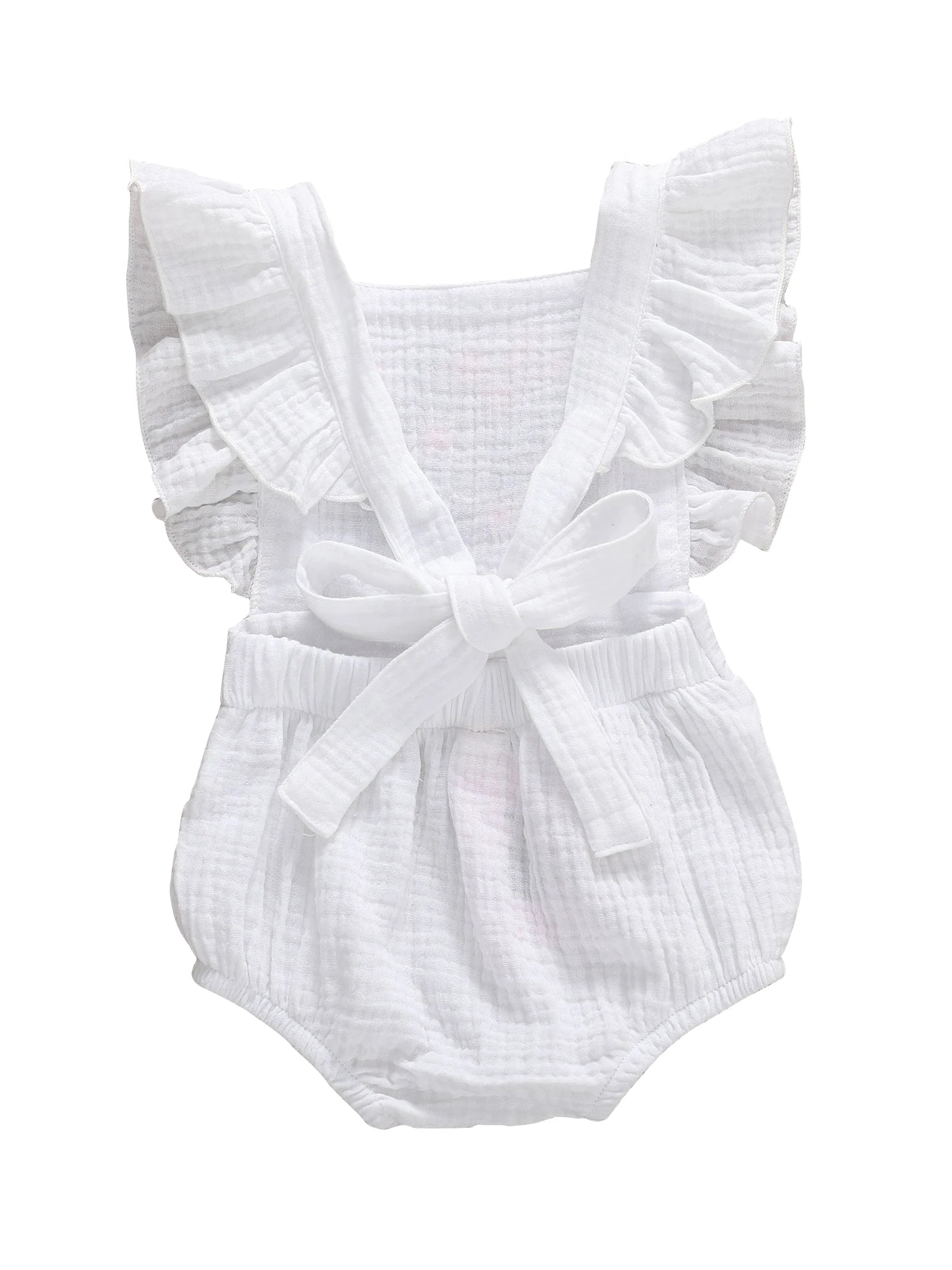 Citgeett Summer Newborn Infant Baby Girls Flowers Print Ruffles Short Sleeve Cotton Backless Lovely Jumpsuits Headband Clothes