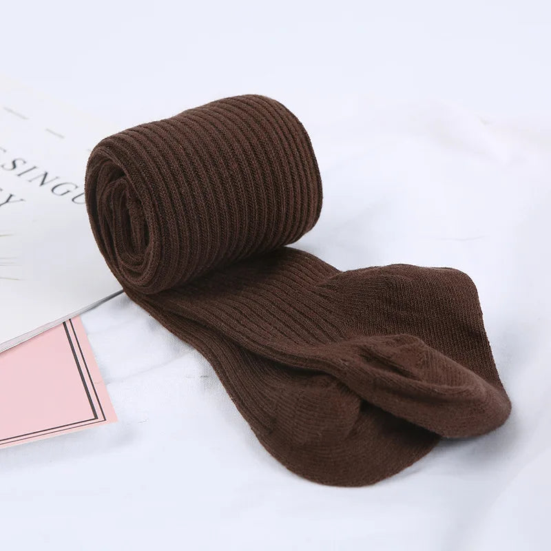 Wholesale Baby Tights Hot Baby Toddler Kid Girl Ribbed Stockings Cotton Warm Pantyhose Solid Candy Color Tight 0-4Years