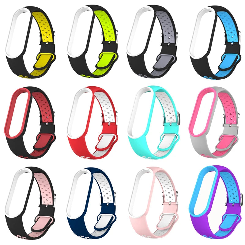 Strap for Mi Band 7 Bracelet Sport Silicone Miband5 Miband 6 Wrist Correa Replacement Band for Xiaomi Mi Band 7 Belt Accessories