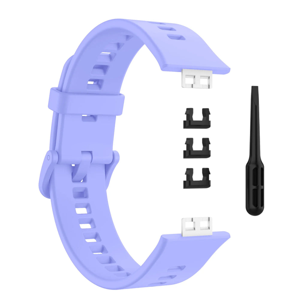 Sport Silicone Watchband For Huawei Watch Fit Strap Original SmarwatchWriststrap Belt Bracelet Printing Accessories with tool