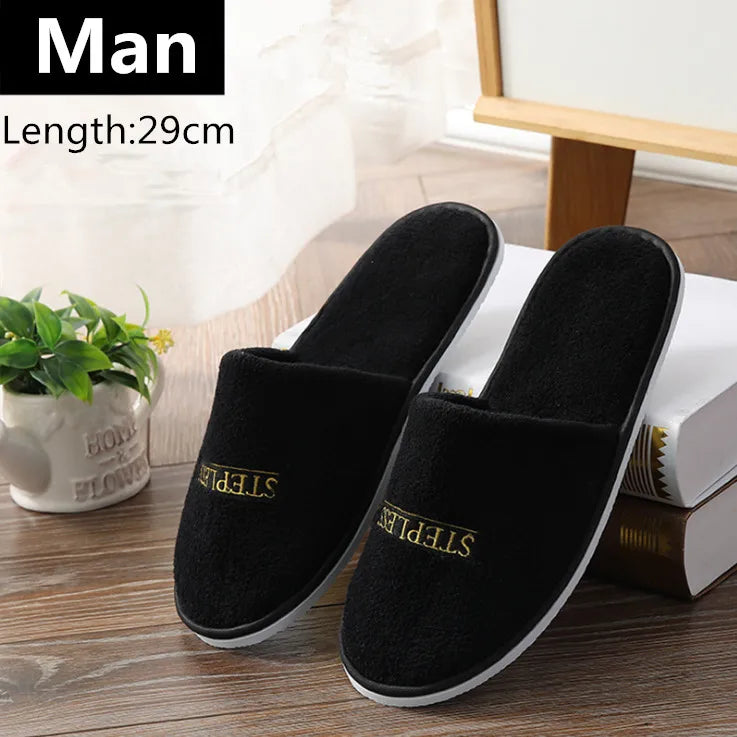 5 Pairs/Lot Winter Slippers Men Women Kids Disposable Hotel Slippers Home Slides Travel Sandals Hospitality Guest Footwear Shoes