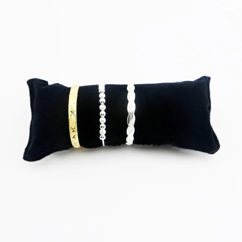 Wholesale Durable Velvet Pearl Bracelet Watch Display Pillows for Case Bangle Anklet Wristwatch Holder Jewelry Counter Organizer