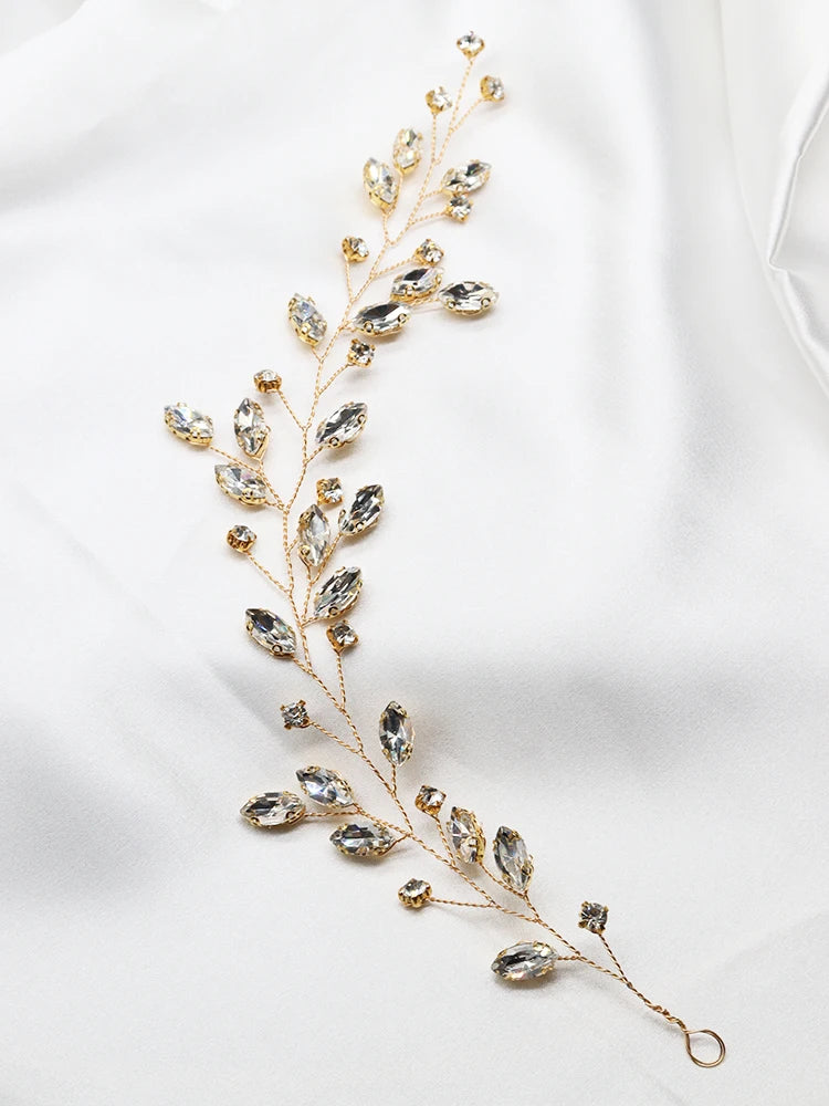 Women Rhinestone Hair Vine Fashion Hair Jewelry Handmade Prom Hair Ornaments Wedding Bridal Hair Accessories for Party Hairband