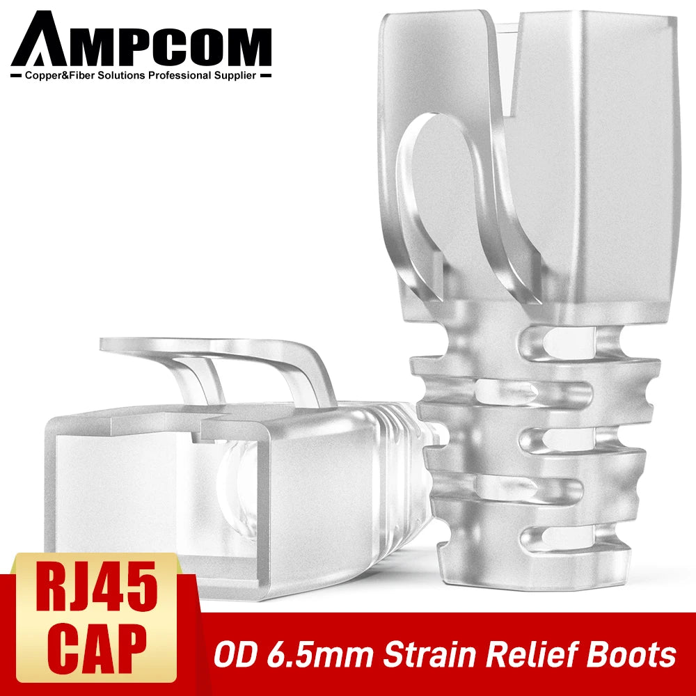 AMPCOM  Ethernet Network Cable Strain Relief Boots Cable RJ45 Connector Plug Covers 6.5/7.5/8.0mm for CAT8 CAT7 CAT6A CAT6 CAT5E