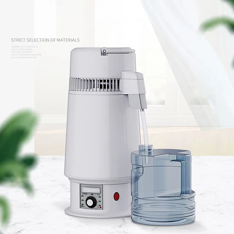 4L Pure Water Distiller 750W Plastic Jug Water Distilled Machine Stainless Steel Water Purifier Dental Distillation Equipment