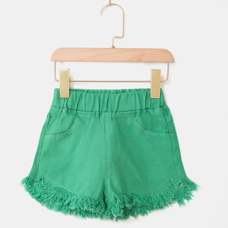 IENENS Kids Baby Girls Summer Denim Clothing Shorts Pants Jeans Clothes Children Girl Casual Short Trousers Infant Bottoms
