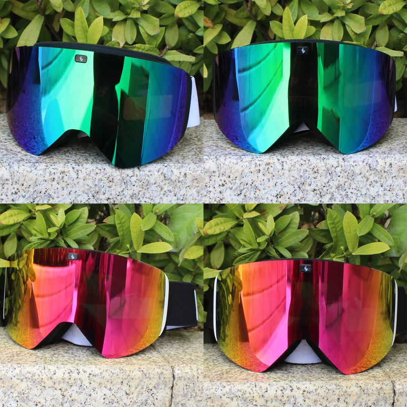 2023 New Double Layer Magnetic Ski Goggles Polarized Lens Skiing Anti-fog UV400 Snowboard Goggles Men Women Ski Glasses Eyewear