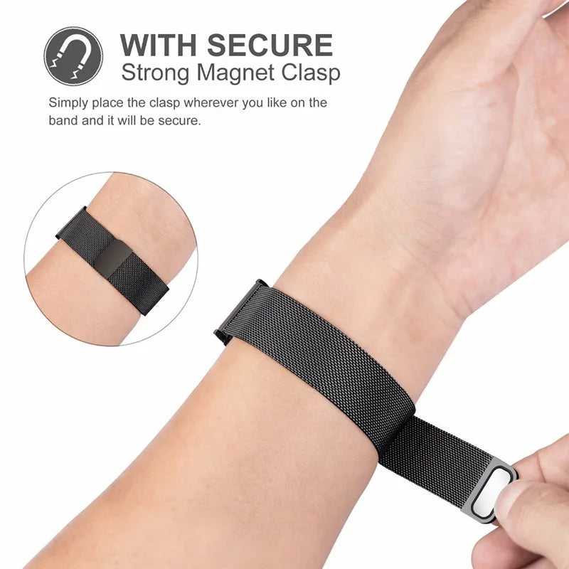 Metal Strap For Fitbit Versa 2 3 4 Lite Sense Band Wrist Milanese Sense 2 Replacement Magnetic Loop Bracelet Fit Bit Watchband